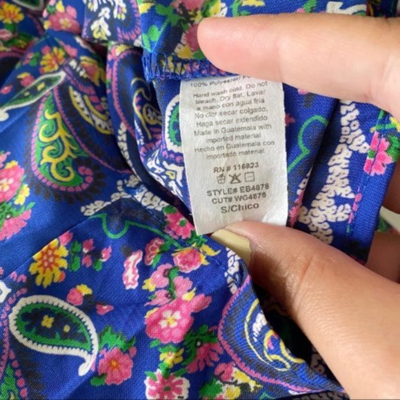 easel | Romper in the Heather Floral Print Cold Shoulder Navy Ruffle New Small - Picture 13 of 14